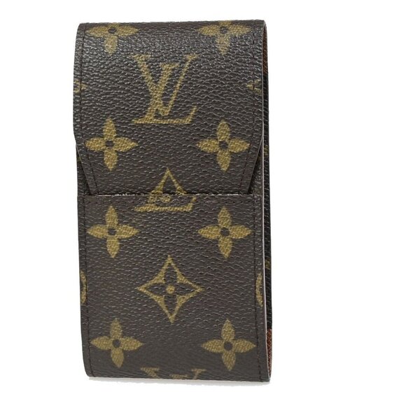 LOUIS VUITTON Etui Cigarette Case Monogram Leather Brown M63024 02KA402 - Picture 1 of 12